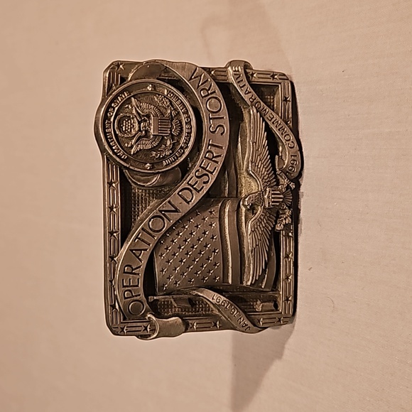 Pewter 1991 Operation Desert Storm Belt Buckle #396 - Picture 11 of 11